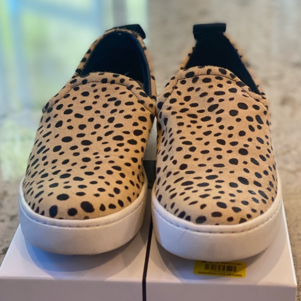 Dolce Vita Leopard spotted calf-hair slides